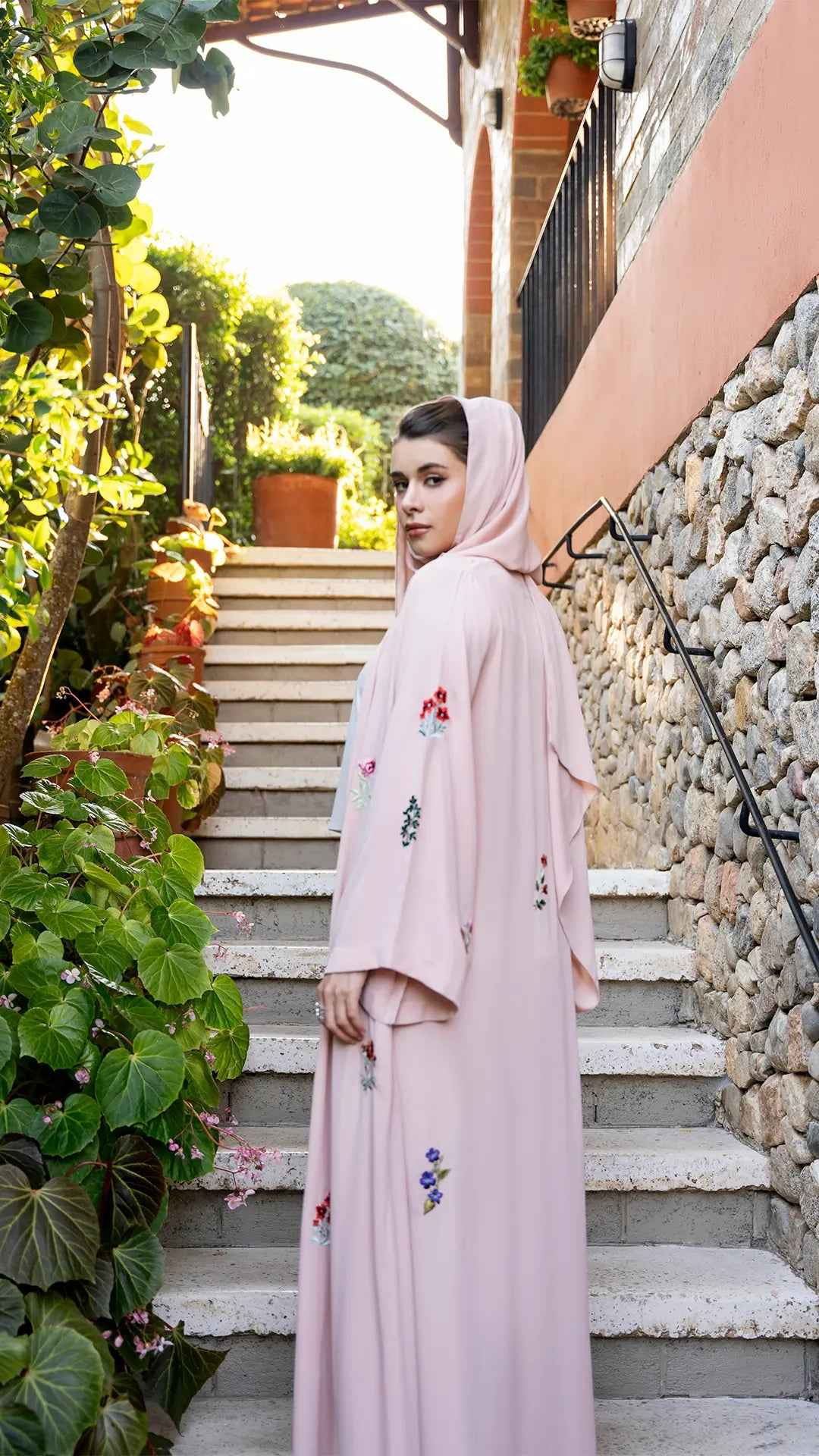 Hand-embellished-abaya-set